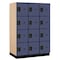 Salsbury Industries 4 Tier Designer Locker, 54"Wx76"Hx24"D, 12 Door, Blue 18-24364BLU - alternate 1
